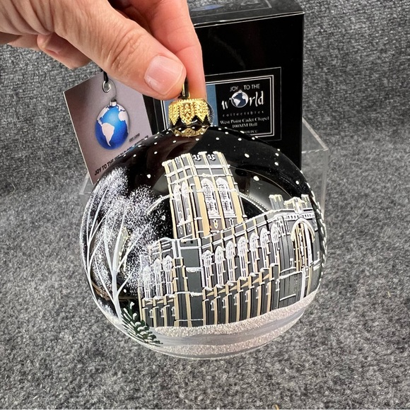 West Point Cadet Chapel 4” Ball Glass Ornament Joy To The World Collectibles - Picture 5 of 13